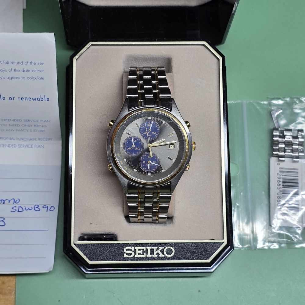1999 Seiko Two-Tone Chronograph Watch